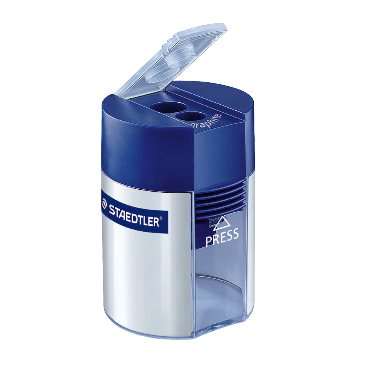 6 Pack: Staedtler&#xAE; Round Double-Hole Sharpener with Tub